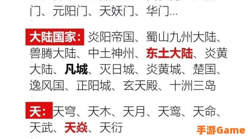 门派名字